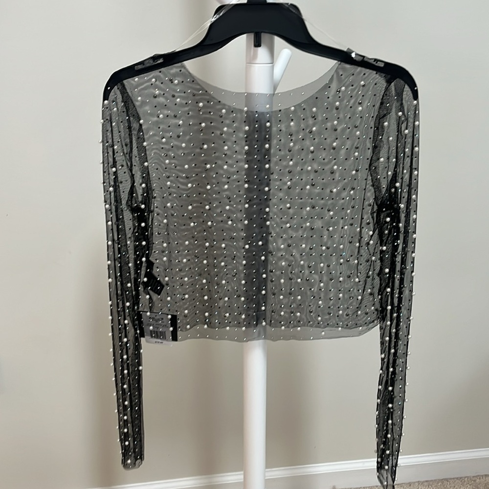 Pearl & Rhinestone Embellished Top - Picture 2 of 9